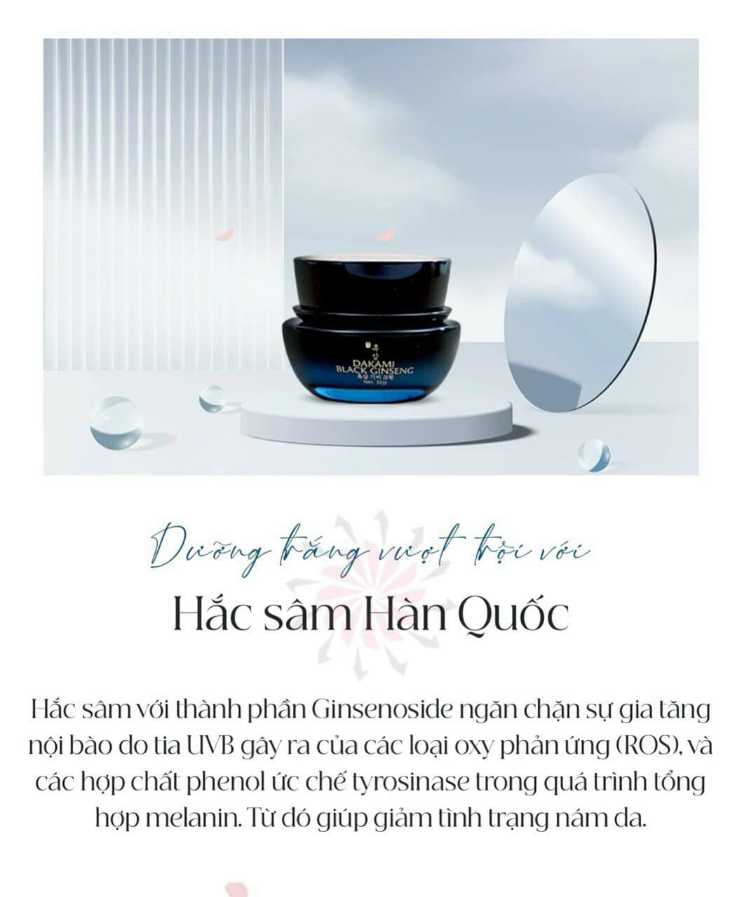 Kem nhân sâm đen Dakami Black Ginseng là sản phẩm dưỡng da mới nhất của thương hiệu Dakami Cosmetic Kem nhân sâm đen Dakami Black Ginseng là sản phẩm dưỡng da mới nhất của thương hiệu Dakami Cosmetic