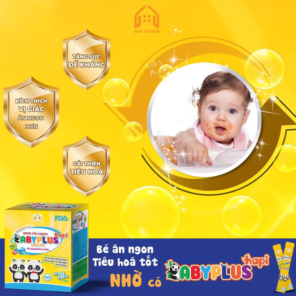 Siro Ăn Ngon BabyPlus Hapi Gold X2 Công Ty Hapi VietNam Siro Ăn Ngon BabyPlus Hapi Gold X2 Công Ty Hapi VietNam