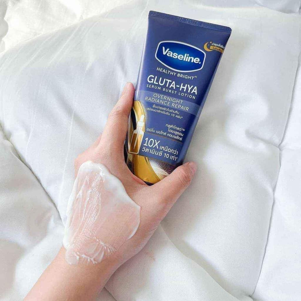 Kem Dưỡng Thể Vaseline Màu Xanh 10X Gluta Hya Overnight Thái Lan Kem Dưỡng Thể Vaseline Màu Xanh 10X Gluta Hya Overnight Thái Lan