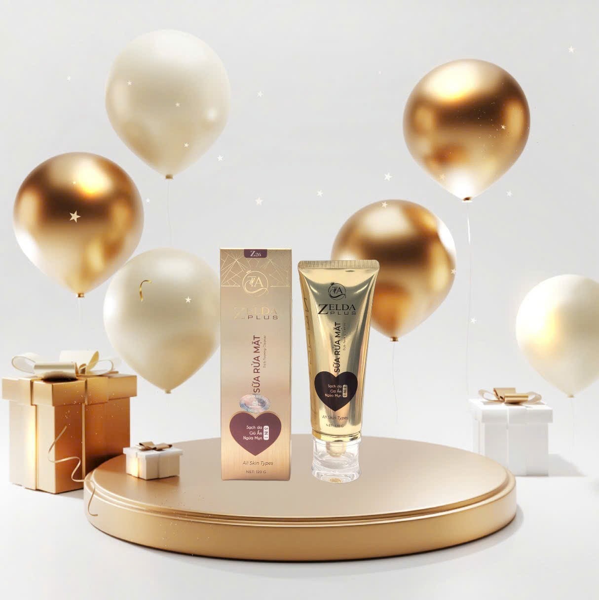 Sữa Rửa Mặt Zelda Plus Sạch Da Giữ Ẩm Ngừa Mụn