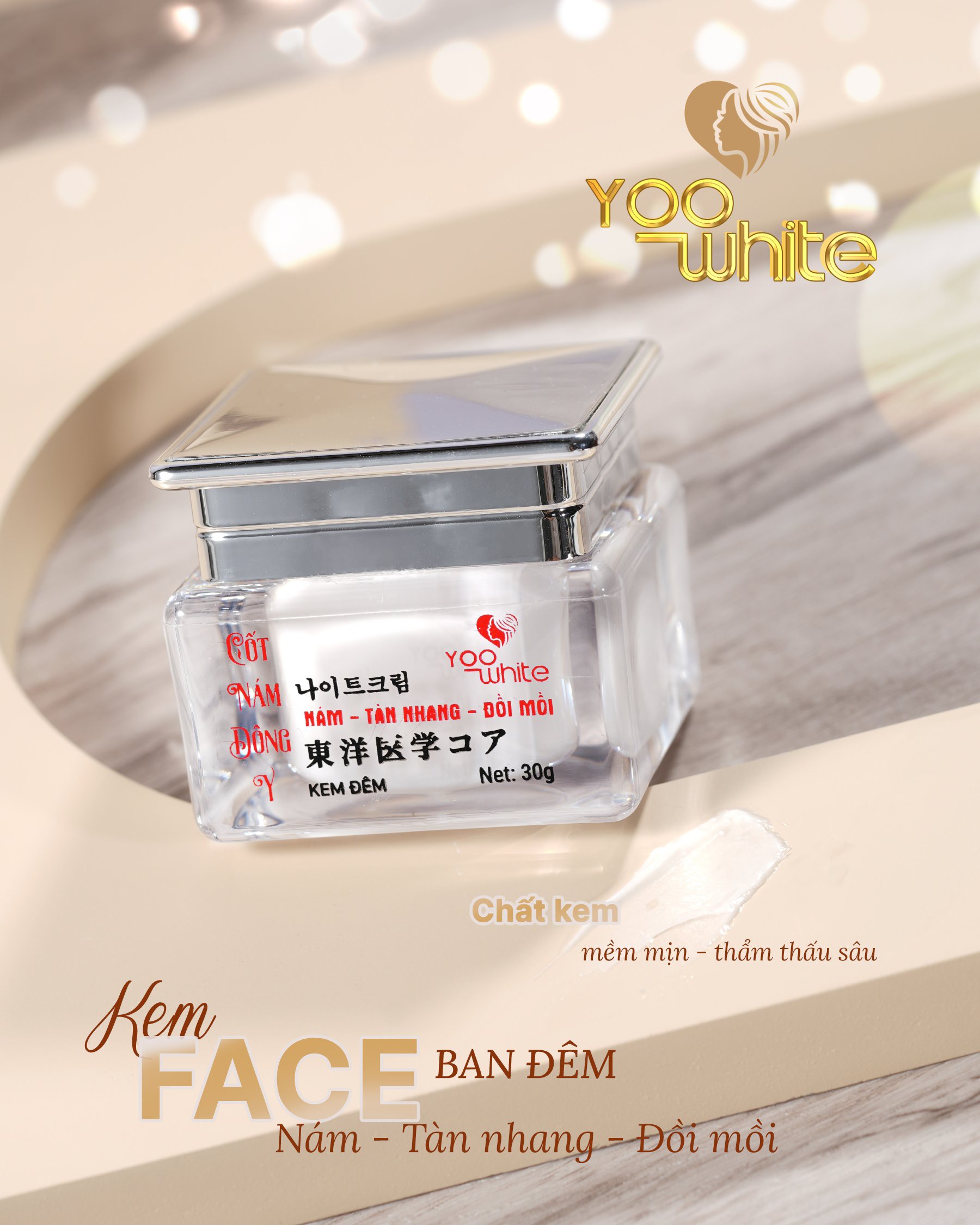 Kem cốt nám đông y Yoo White Mờ nám Dưỡng trắng Trẻ hoá Chống nắng