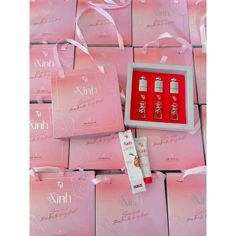 Son Xinh TN Mỹ Phẩm Đông Anh 1 Set 3 Màu Tặng Tẩy Tế Bào Chết Son Xinh TN Mỹ Phẩm Đông Anh 1 Set 3 Màu Tặng Tẩy Tế Bào Chết