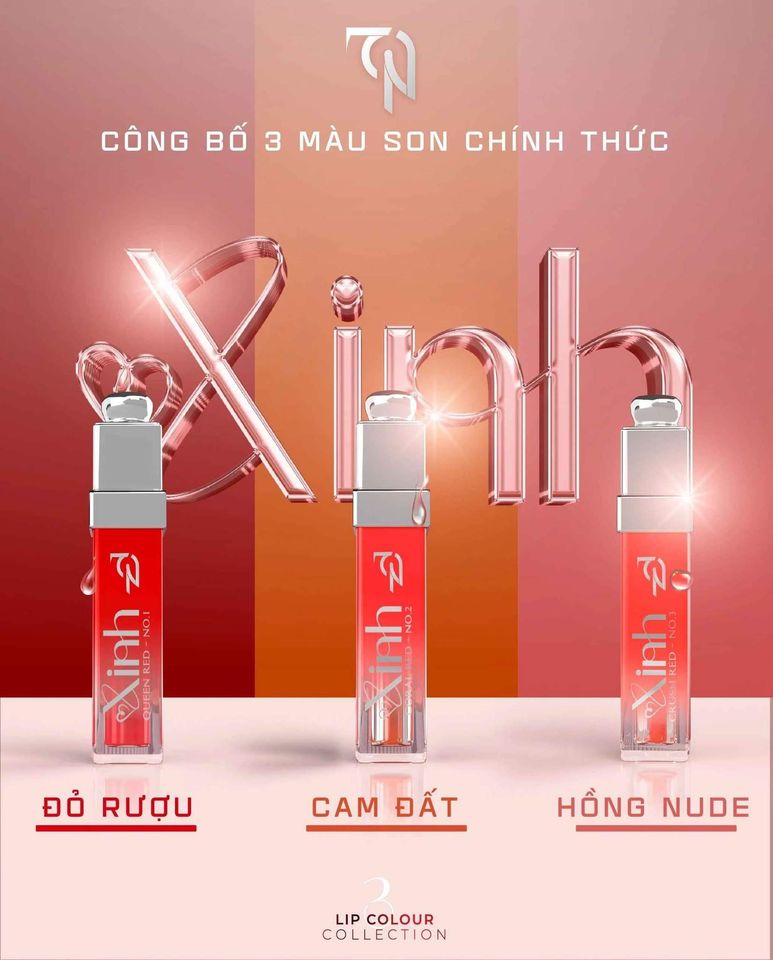 Son Xinh TN Mỹ Phẩm Đông Anh 1 Set 3 Màu Tặng Tẩy Tế Bào Chết