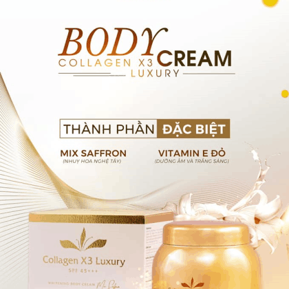 Kem Body Collagen X3 Luxury Mix Saffron Mỹ Phẩm Đông Anh