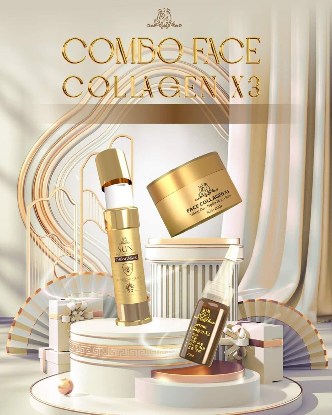 Combo Dưỡng Da Cho Face Collagen X3 Mỹ Phẩm Đông Anh Combo Dưỡng Da Cho Face Collagen X3 Mỹ Phẩm Đông Anh