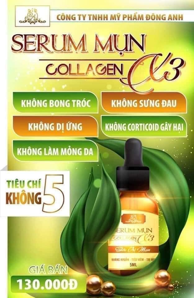 Serum Giảm Mụn Collagen X3 Mỹ Phẩm Đông Anh Serum Giảm Mụn Collagen X3 Mỹ Phẩm Đông Anh