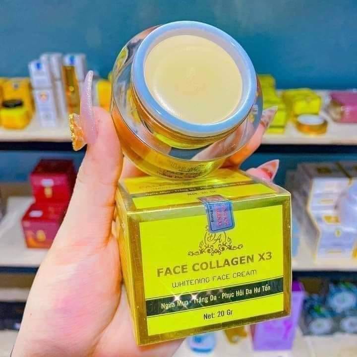 Kem Face Collagen X3 Mỹ Phẩm Đông Anh trị Thâm Mụn Nám Tàn nhang căng bóng Kem Face Collagen X3 Mỹ Phẩm Đông Anh trị Thâm Mụn Nám Tàn nhang căng bóng