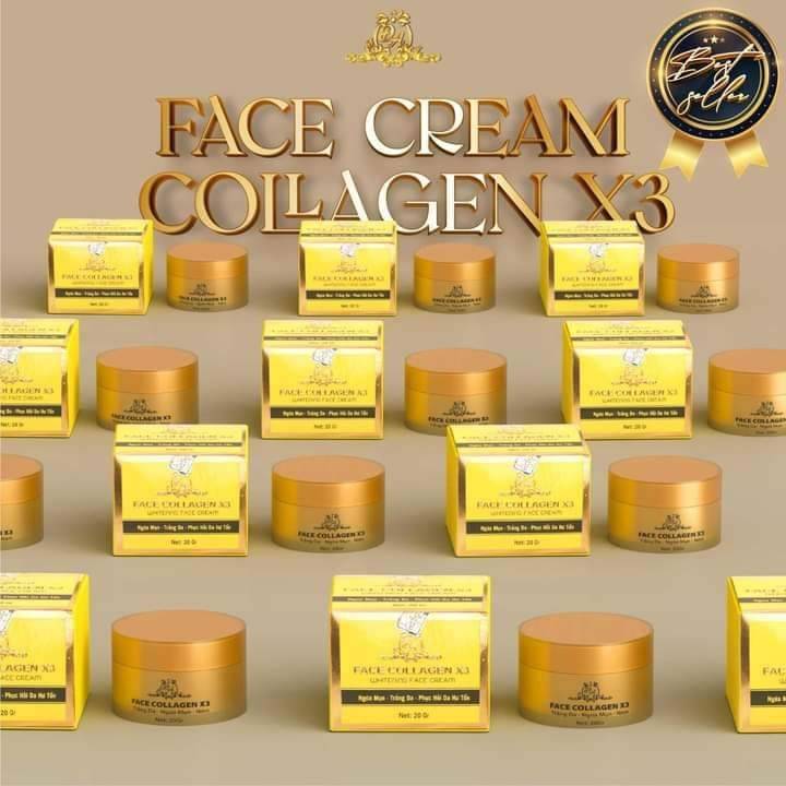 Kem Face Collagen X3 Mỹ Phẩm Đông Anh trị Thâm Mụn Nám Tàn nhang căng bóng Kem Face Collagen X3 Mỹ Phẩm Đông Anh trị Thâm Mụn Nám Tàn nhang căng bóng