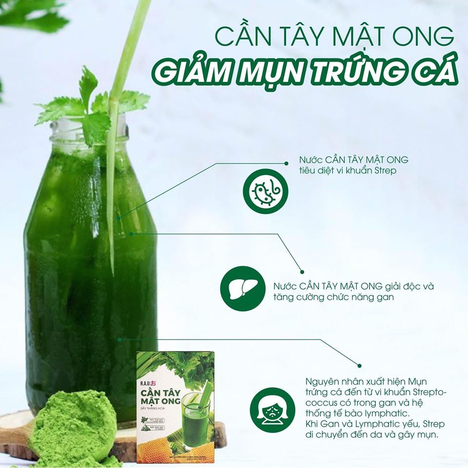 Chỉ uống nước ép cần tây, nữ sinh đã diệt 1 phát sạch bay đám mụn cứng đầu