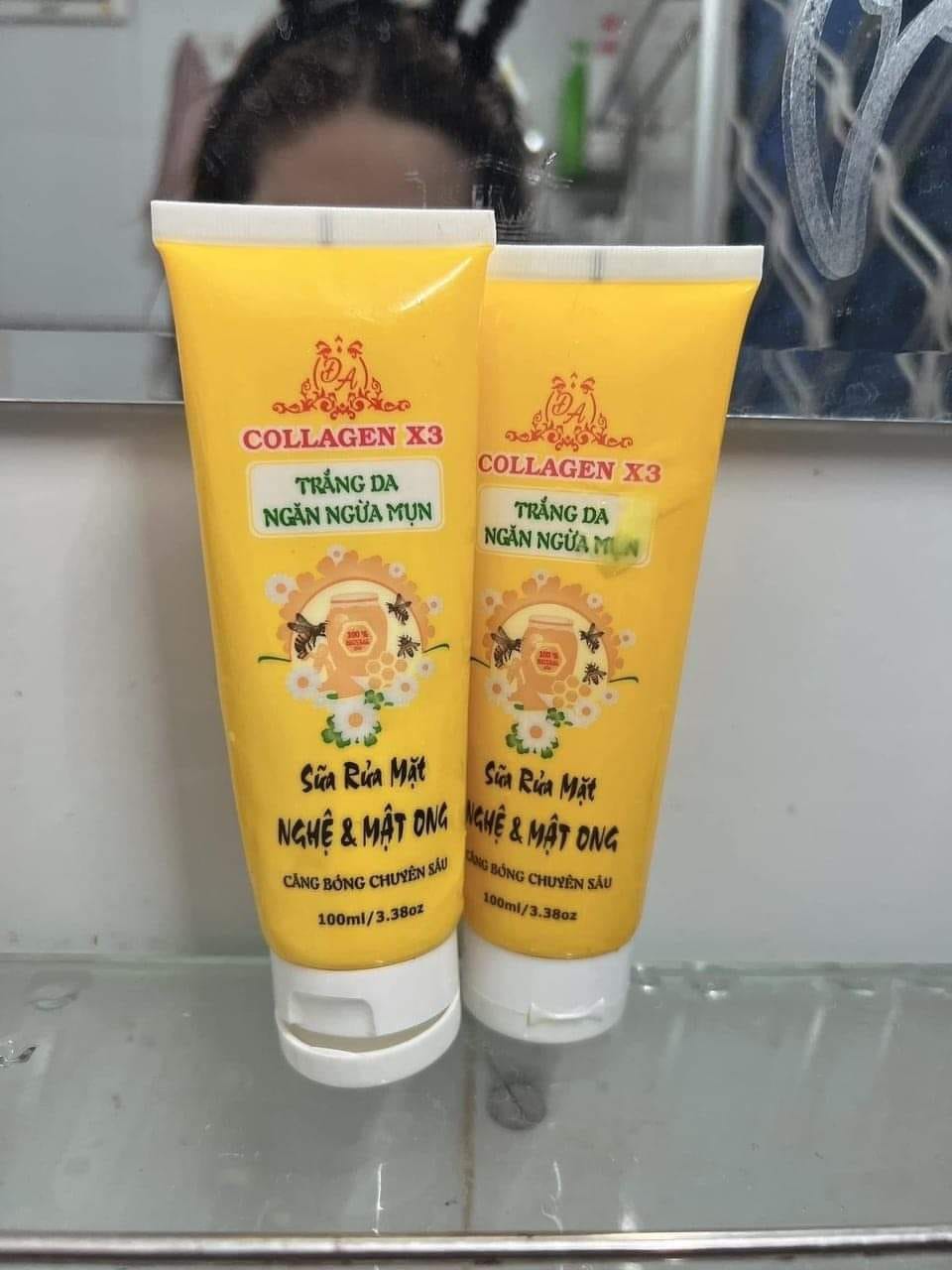 Sữa rửa mặt Collagen X3 Nghệ Và Mật Ong Làm Sạch Lớp Tẩy Trang Và Toner Hiệu Quả Sữa rửa mặt Collagen X3 Nghệ Và Mật Ong Làm Sạch Lớp Tẩy Trang Và Toner Hiệu Quả