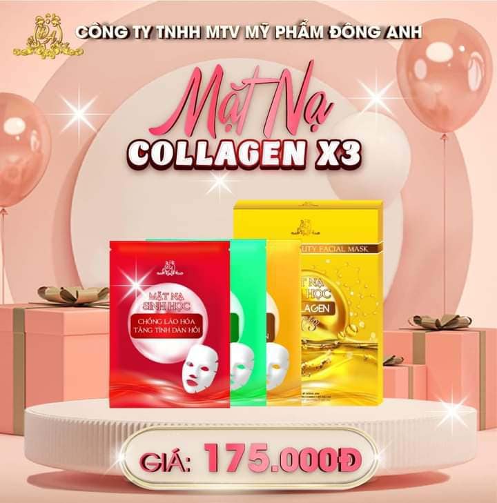 Mặt nạ sinh học Collagen X3 Mỹ phẩm Đông Anh Mặt nạ sinh học Collagen X3 Mỹ phẩm Đông Anh