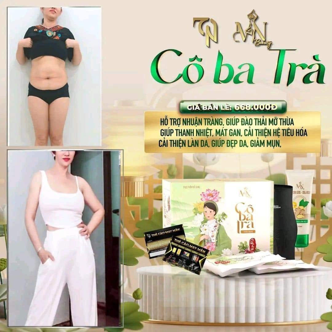 Cô Ba Trà 10 vị đông y giảm mỡ bụng mỡ máu gan nhiễm mỡ Cô Ba Trà 10 vị đông y giảm mỡ bụng mỡ máu gan nhiễm mỡ