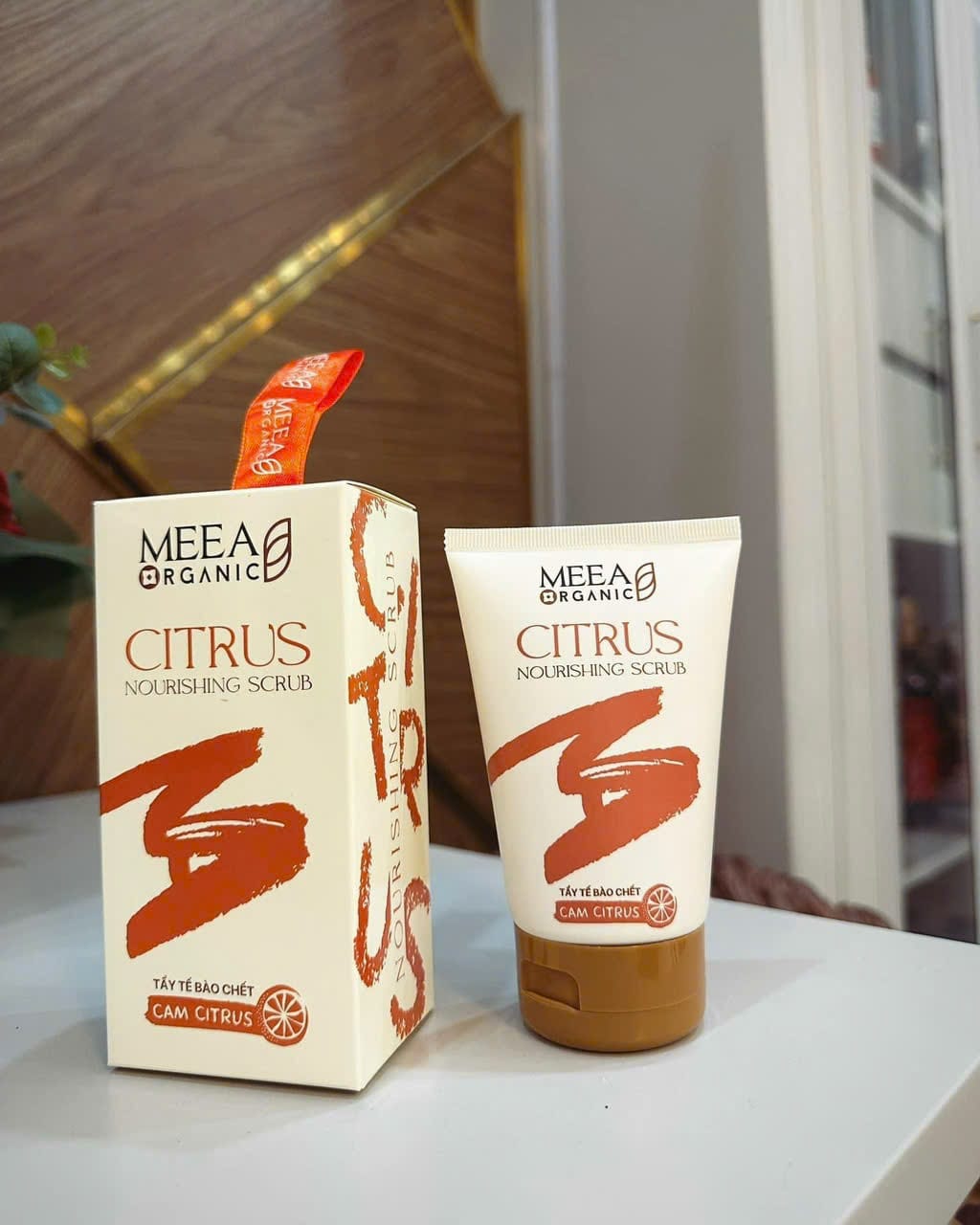 Tẩy Tế Вàо Chết Face Cam Citrus Meea Organic Nouishing Scrub Tẩy Tế Вàо Chết Face Cam Citrus Meea Organic Nouishing Scrub