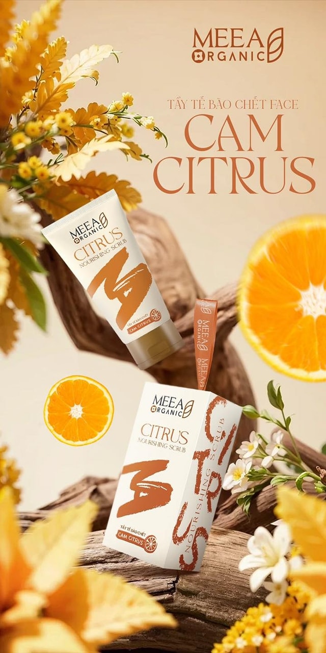 Tẩy Tế Вàо Chết Face Cam Citrus Meea Organic Nouishing Scrub Tẩy Tế Вàо Chết Face Cam Citrus Meea Organic Nouishing Scrub