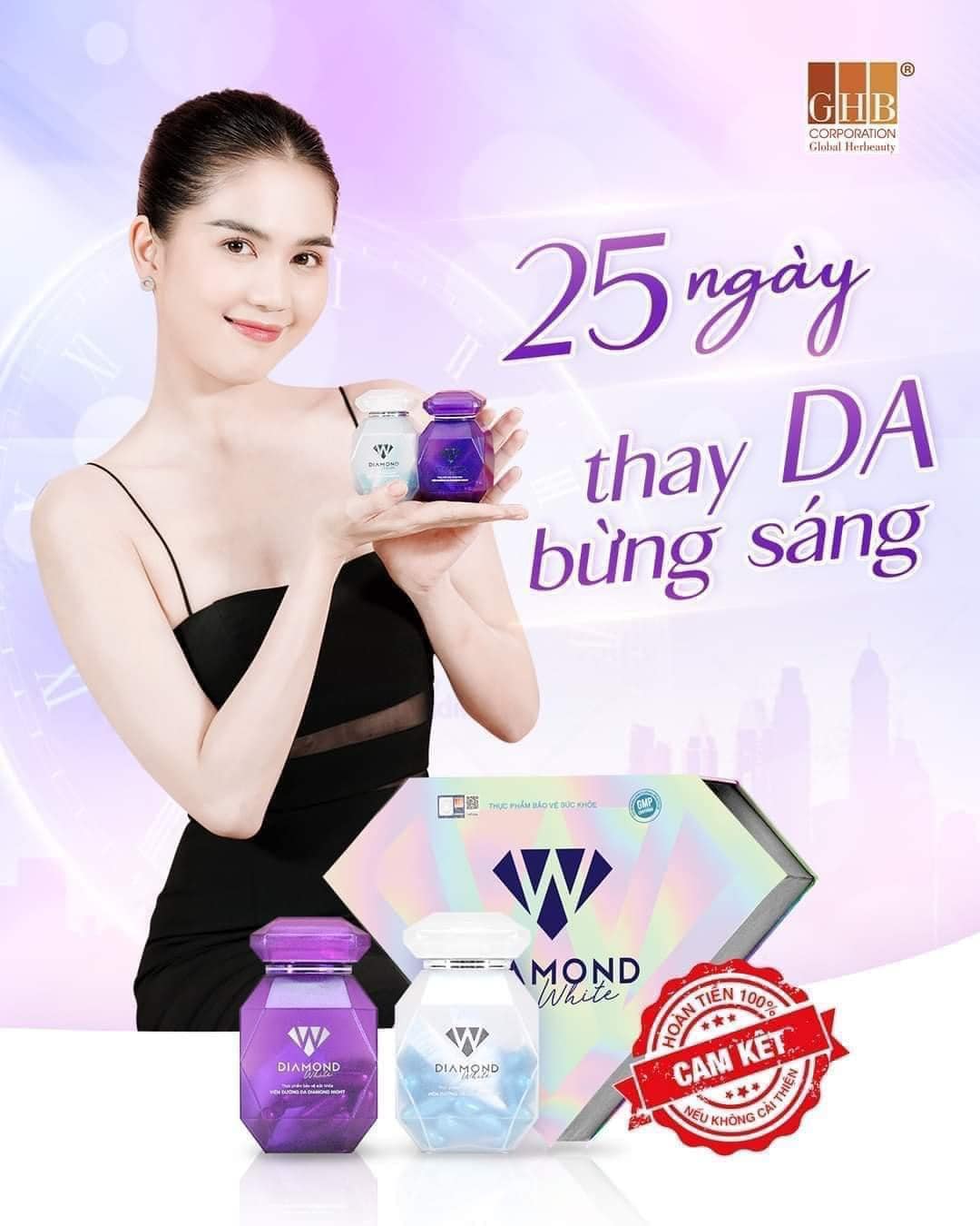 Diamond White Viên Uống Trắng Da Ngọc Trinh da trắng tự tin và cá tính với siêu phẩm Diamond White Viên Uống Trắng Da Ngọc Trinh da trắng tự tin và cá tính với siêu phẩm