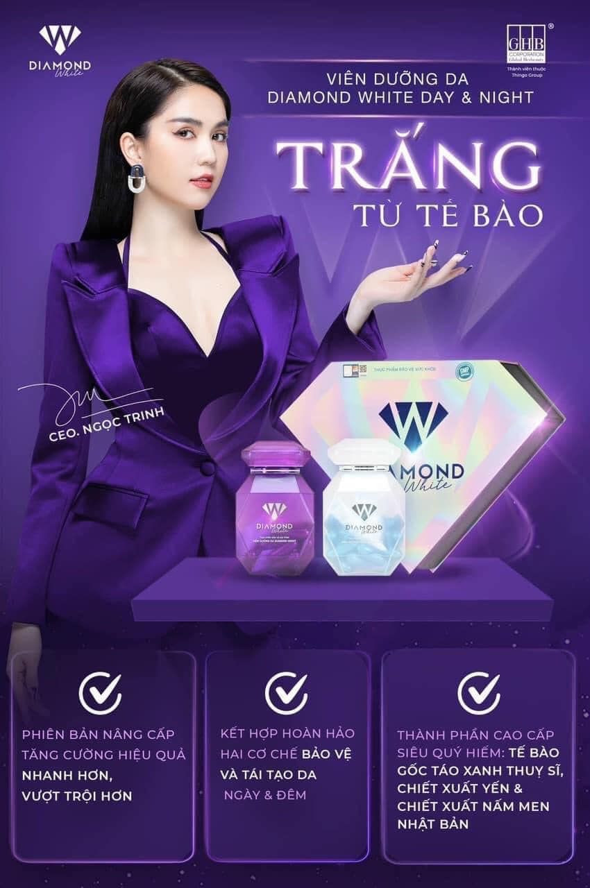 Diamond White Viên Uống Trắng Da Ngọc Trinh da trắng tự tin và cá tính với siêu phẩm Diamond White Viên Uống Trắng Da Ngọc Trinh da trắng tự tin và cá tính với siêu phẩm