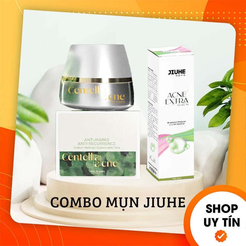 Combo Giảm Mụn Kem Face Rau Má Centella Ance Jiuhe và Serum Acne Extra Jiuhe Thanh Tô Cosmetics Combo Giảm Mụn Kem Face Rau Má Centella Ance Jiuhe và Serum Acne Extra Jiuhe Thanh Tô Cosmetics