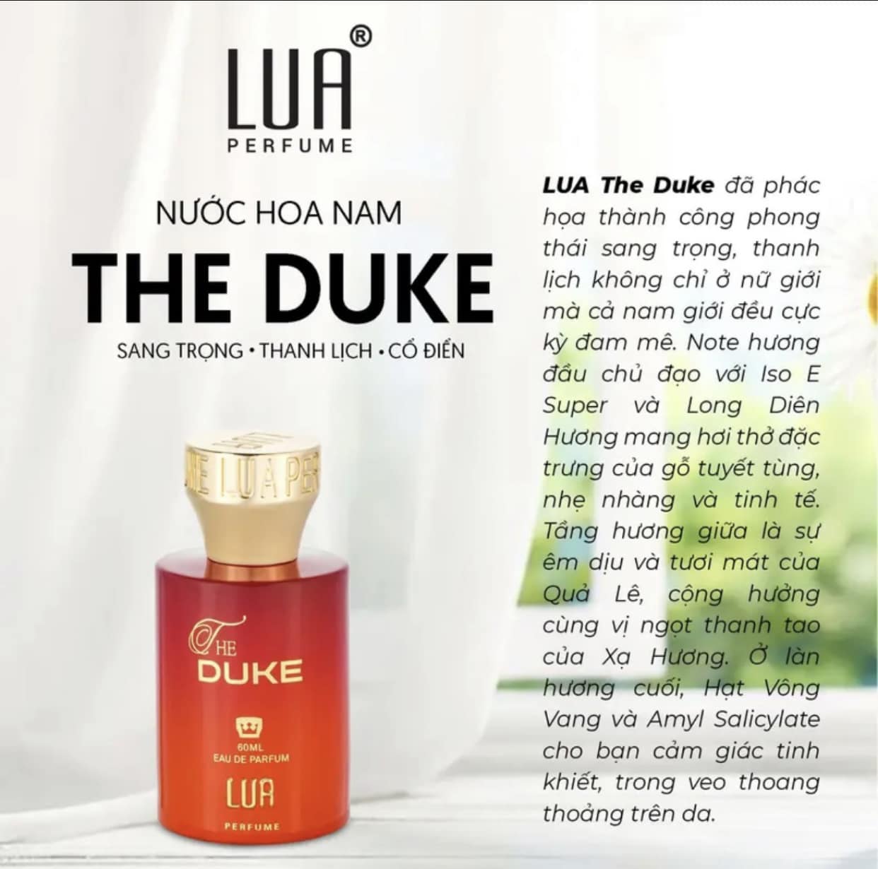 Nước Hoa Nam The Duke 60ml LUA Perfume Nước Hoa Nam The Duke 60ml LUA Perfume