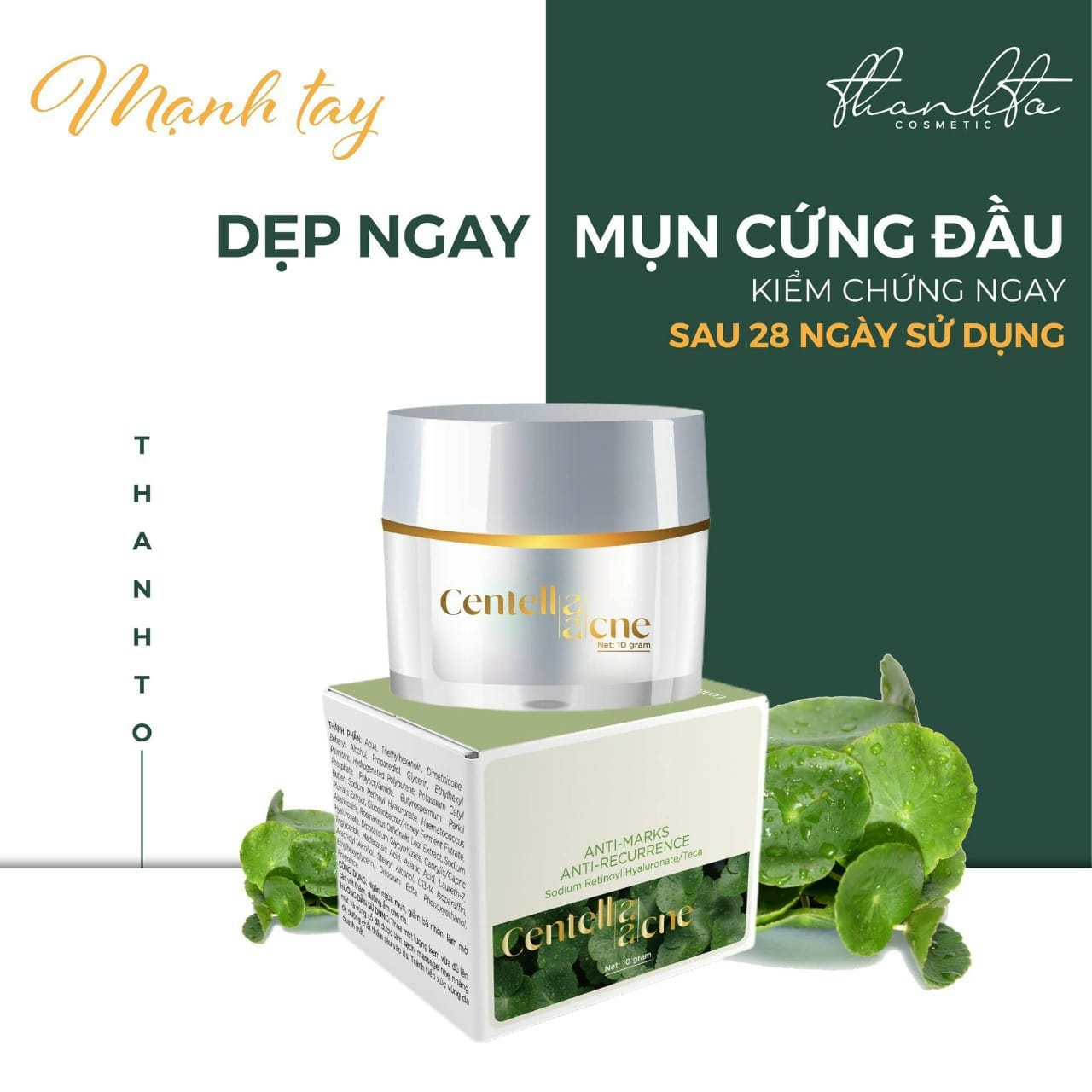 Kem Face Rau Má Thanh Tô Giảm Mụn Jiuhe Centella Acne Kem Face Rau Má Thanh Tô Giảm Mụn Jiuhe Centella Acne