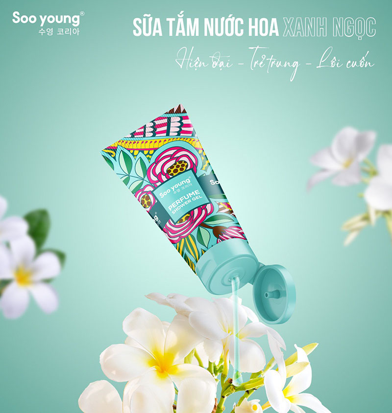 Sữa Tắm Nước Hoa Soo Young Màu Xanh Ngọc Sữa Tắm Nước Hoa Soo Young Màu Xanh Ngọc