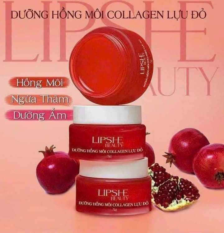 Dưỡng Hồng Môi Collagen Lựu Đỏ LipShe Beauty Dưỡng Hồng Môi Collagen Lựu Đỏ LipShe Beauty