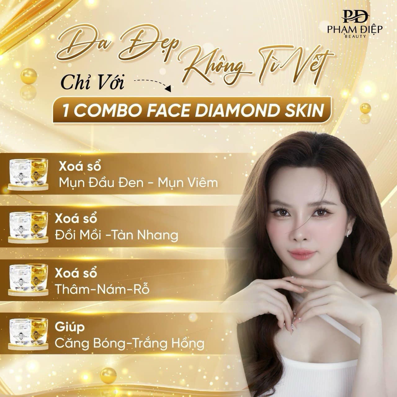 Combo Face Diamond Skin Phạm Điệp Beauty Combo Face Diamond Skin Phạm Điệp Beauty