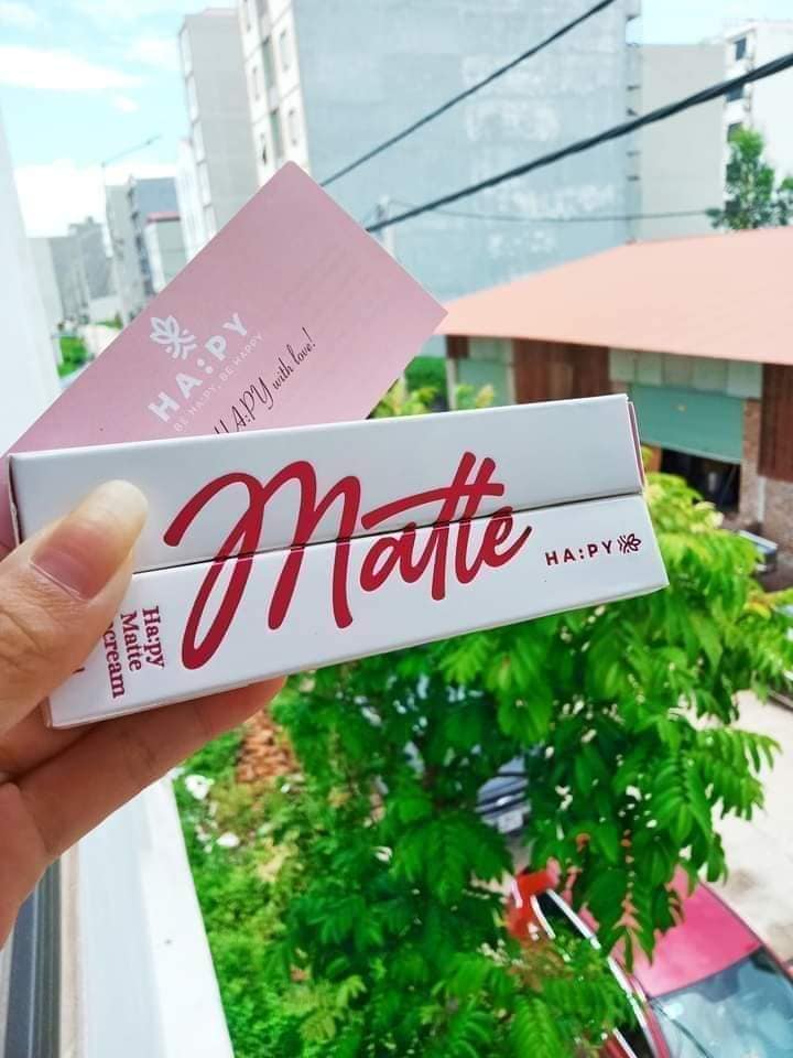Son Happy store son hapy matte Lipcream 3.5ml siêu lì dưỡng ẩm mềm môi Son Happy store son hapy matte Lipcream 3.5ml siêu lì dưỡng ẩm mềm môi