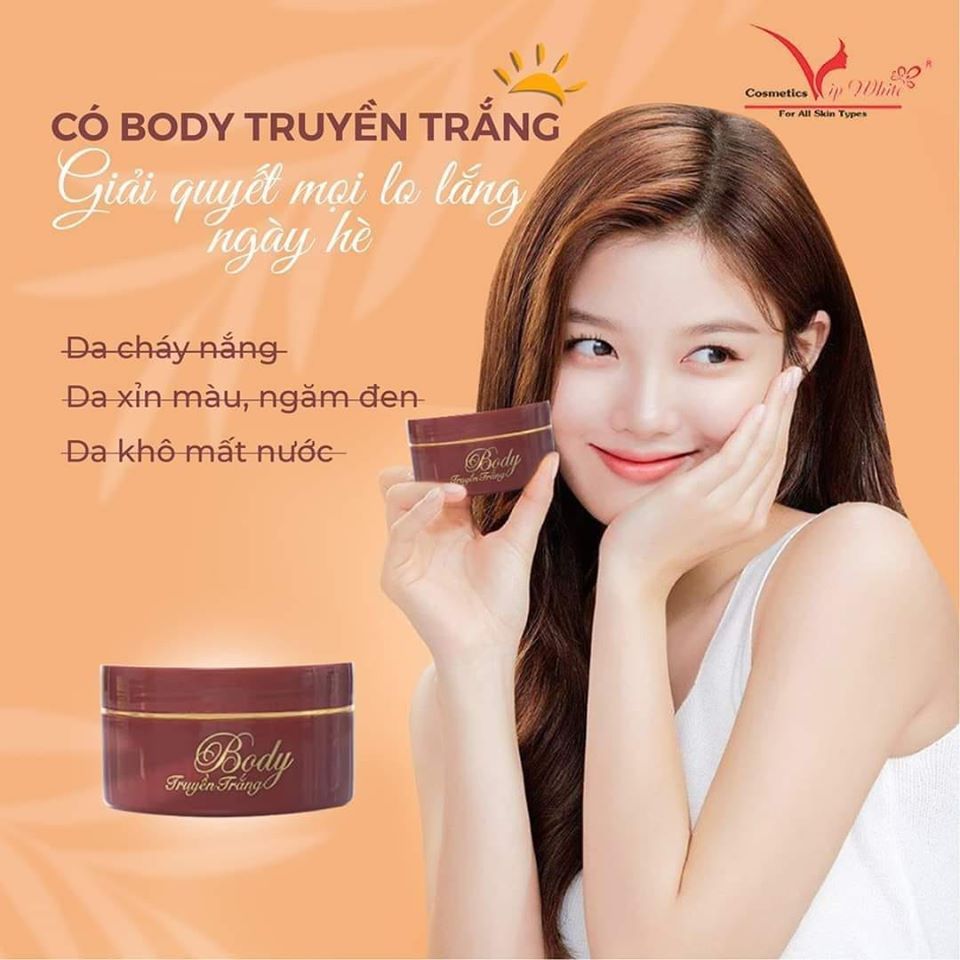 Sử dụng kem body vip white sẽ có ngay làn da trắng sáng mịn màng