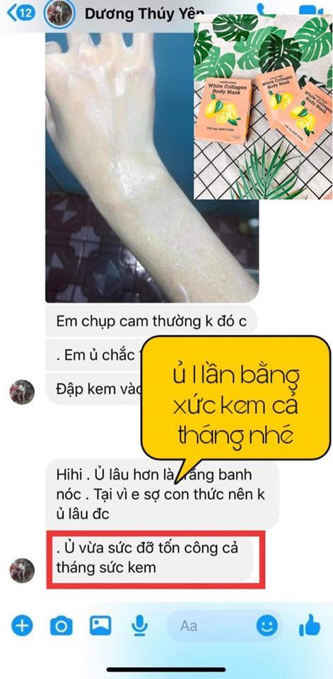 Khách trải nghiệm Ủ trắng chanh cho phản hồi tốt