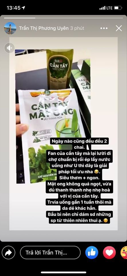 Uyên Pu đã sử dụng cần tây mật ong, bạn đã sử dụng cần tây mật ong chưa?