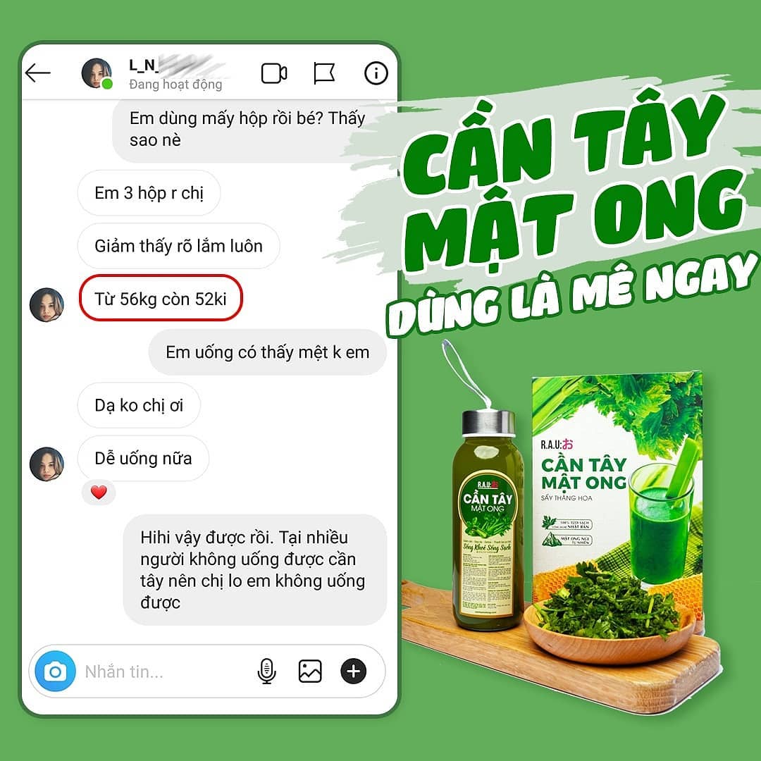 Uống một lần thôi là mê CẦN TÂY MẬT ONG cả đời