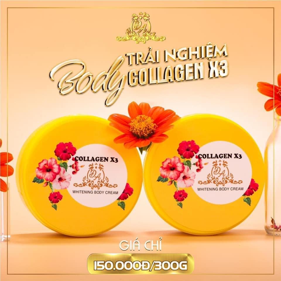 Kem body Collagen X3 chất lượng cao đem đến cho làn da bạn tone trắng sáng rực rỡ
