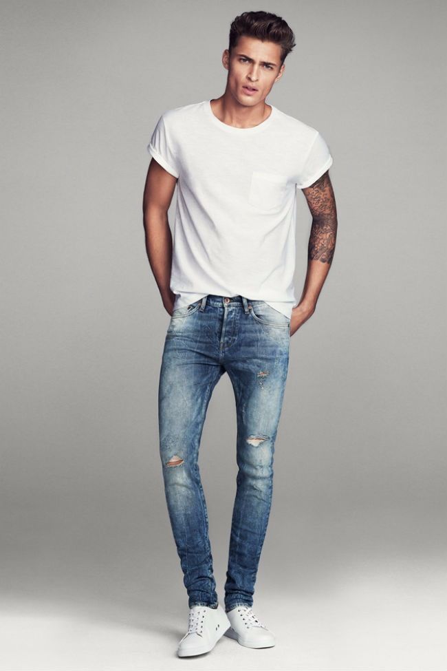 Mix quần jeans nam ấn tượng với 6 phóng cách này